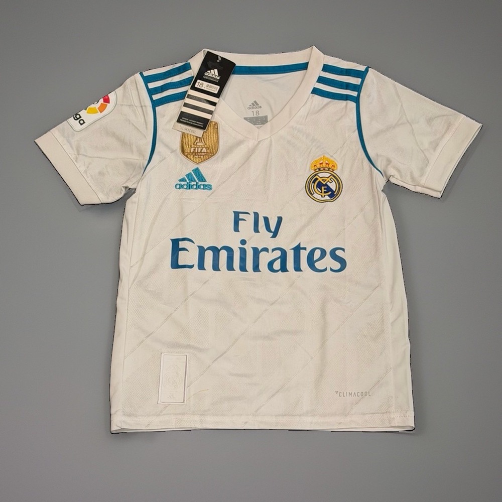 NEW Adidas Real Madrid 17/18 Home Jersey Baby 18MO White FIFA Patch Climacool